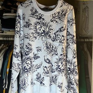 INC peony flower sweater for men